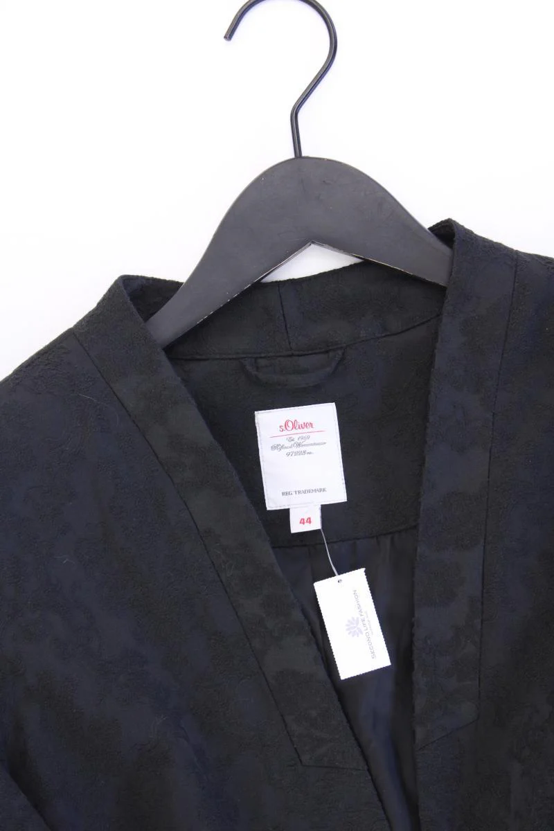 s.Oliver Classic Blazer Gr. 44 schwarz aus Baumwolle - Image 2