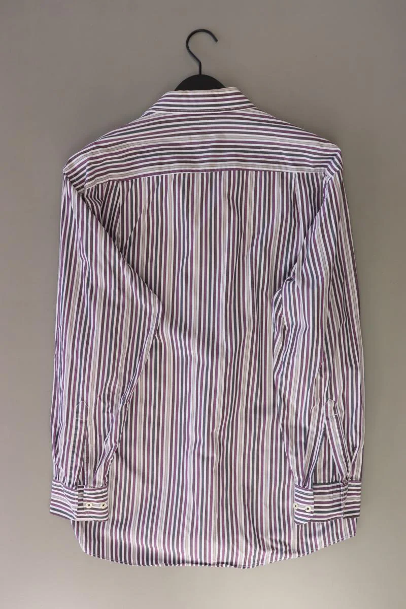 Casa Moda Langarmhemd für Herren Gr. L gestreift lila aus Baumwolle - Image 2