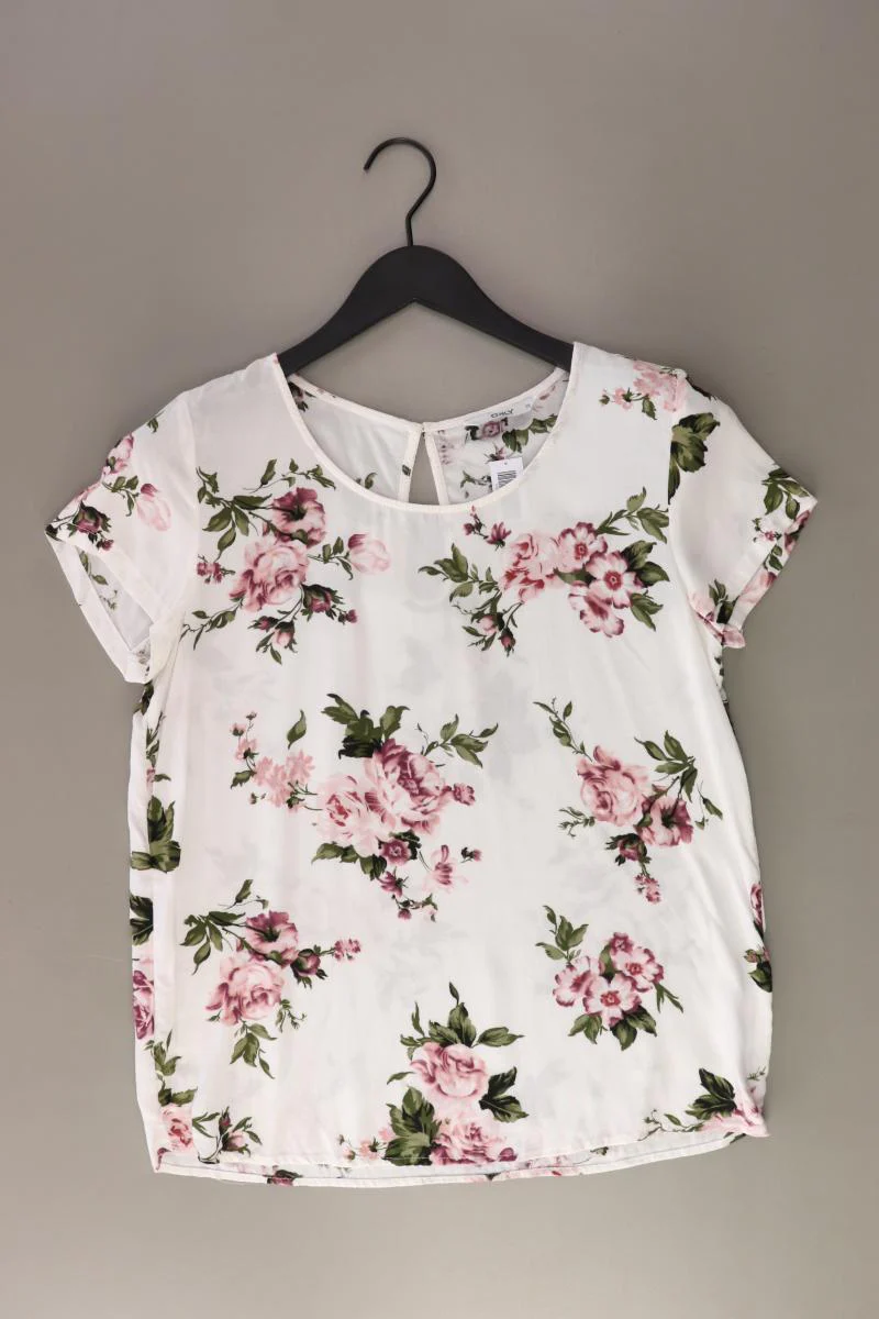 Only Kurzarmbluse Gr. 38 mit Blumenmuster mehrfarbig