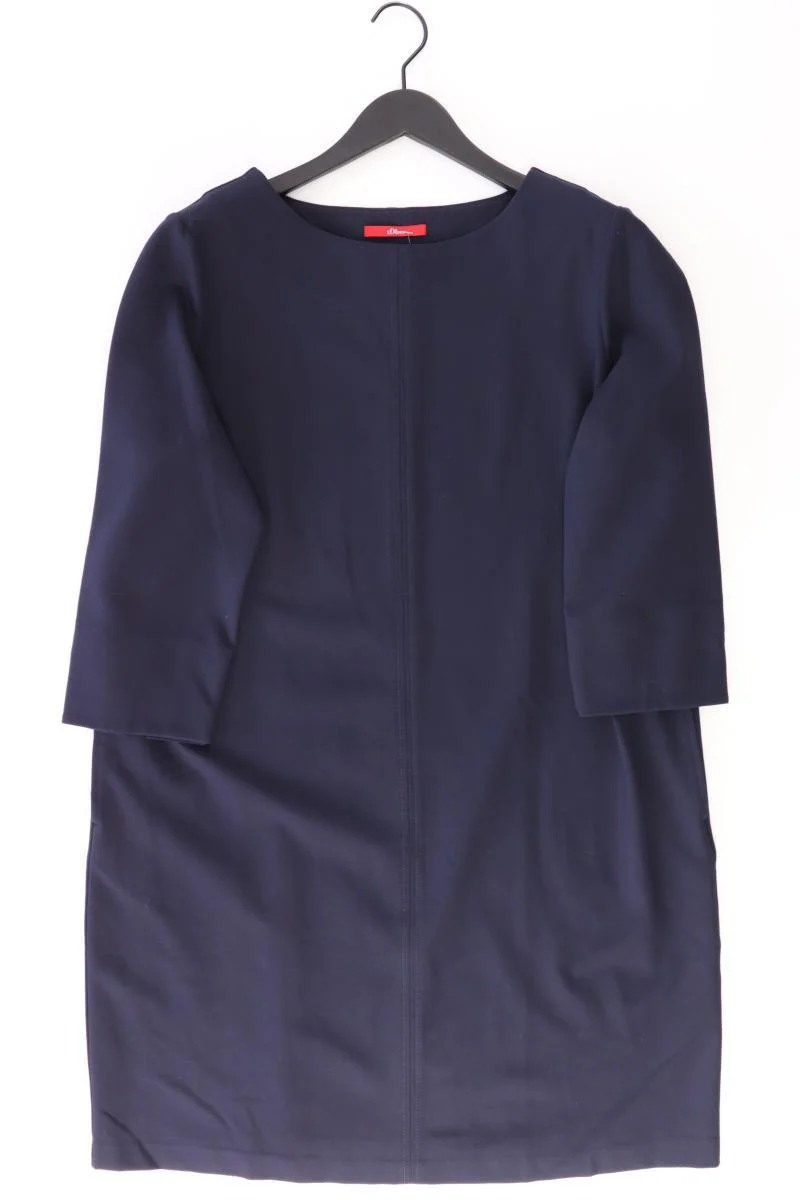 s.Oliver Etuikleid Gr. 44 3/4 Ärmel blau aus Viskose
