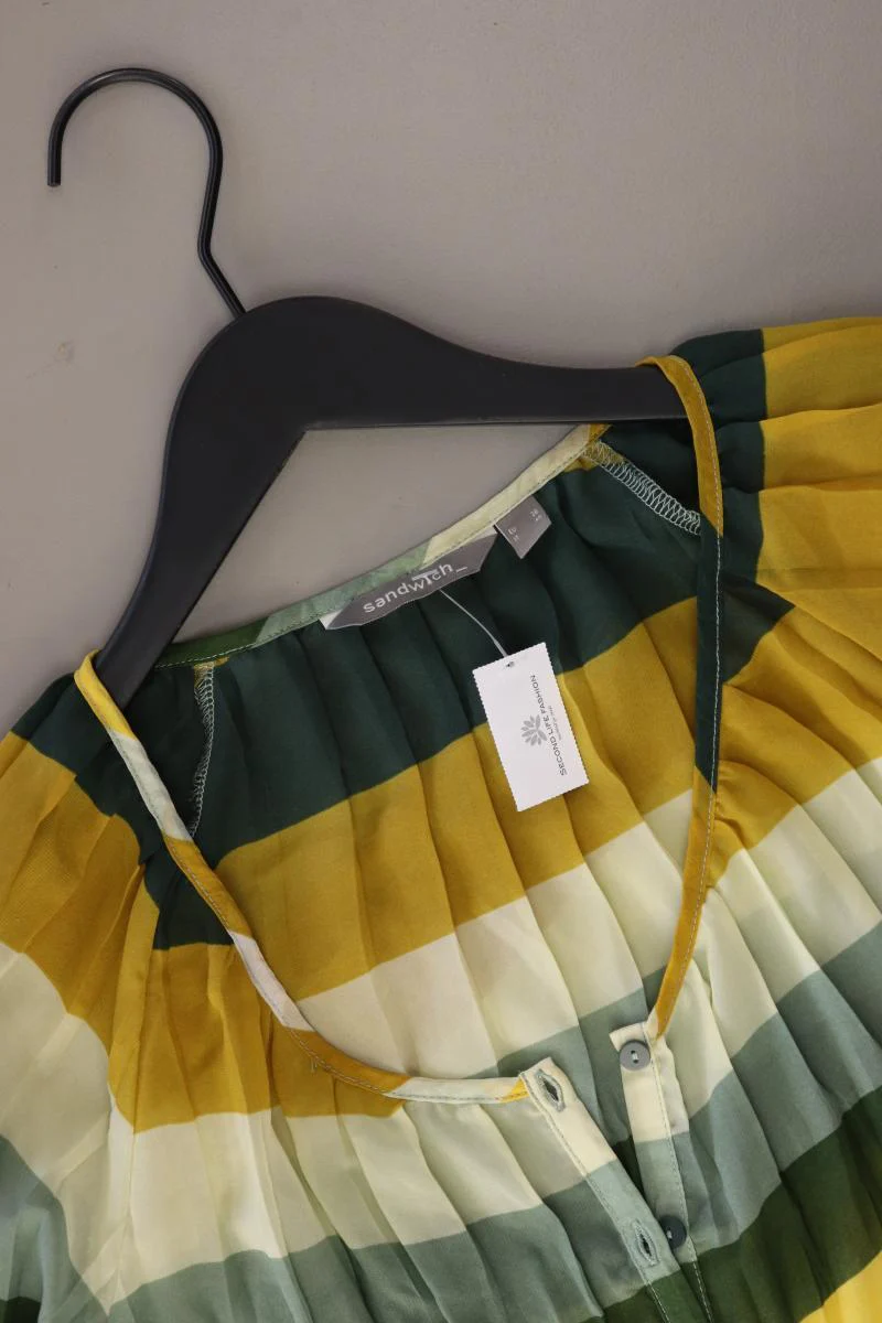 Sandwich_ Kurzarmbluse Gr. 36 gestreift gelb aus Polyester - Image 3