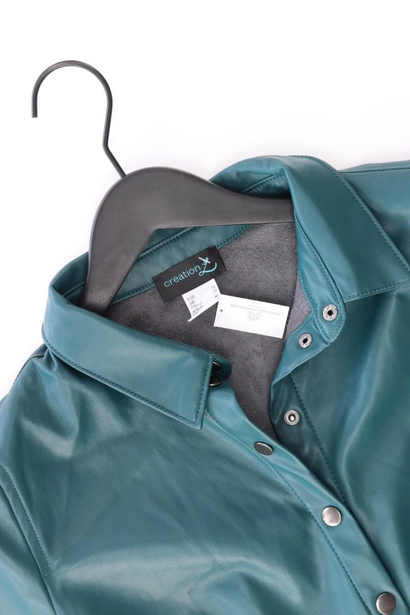 création L Kunstlederkleid Gr. 38 3/4 Ärmel blau - Image 3
