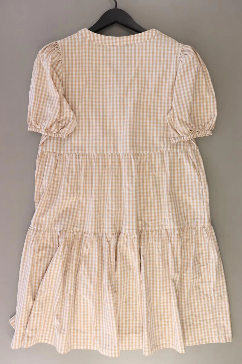 Manguun Kurzarmkleid Gr. 38 kariert braun aus Baumwolle - Image 2