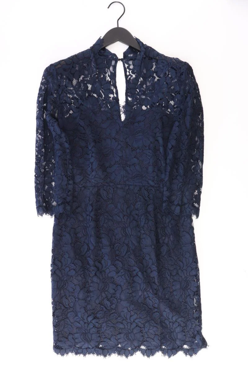 Set Spitzenkleid Gr. 40 3/4 Ärmel blau aus Viskose