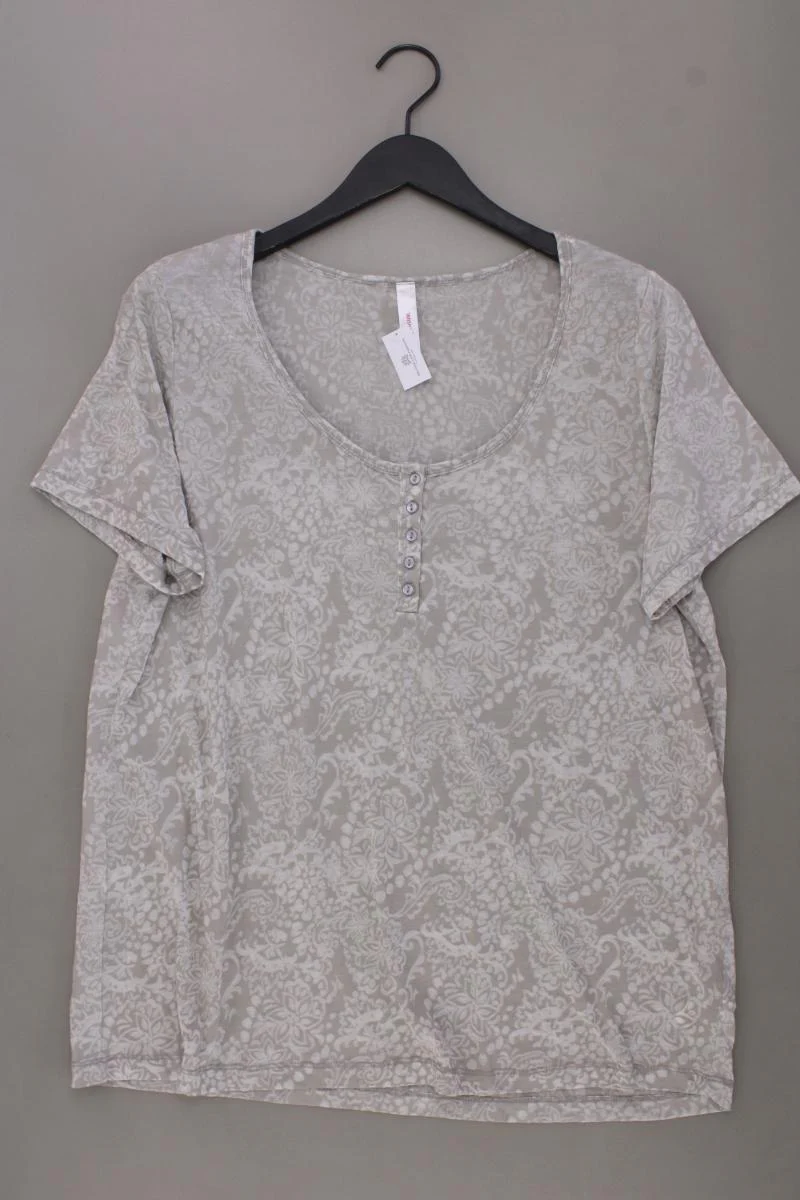 sheego T-Shirt Gr. 44/46 Kurzarm grau aus Baumwolle