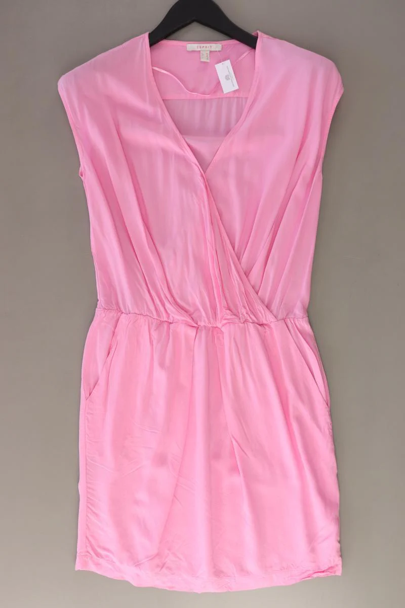 Esprit Kurzarmkleid Gr. 36 rosa aus Viskose