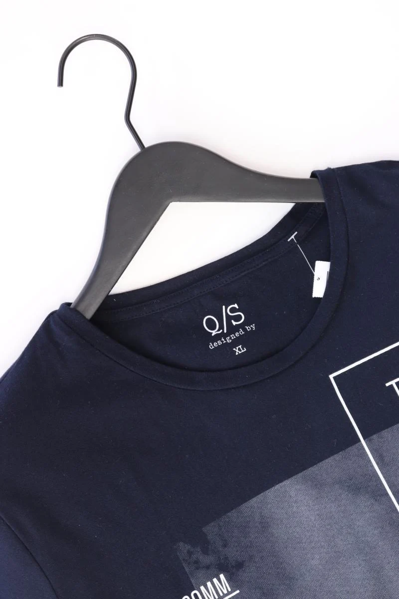 QS by s.Oliver Printshirt für Herren Gr. XL Kurzarm blau aus Baumwolle - Image 3