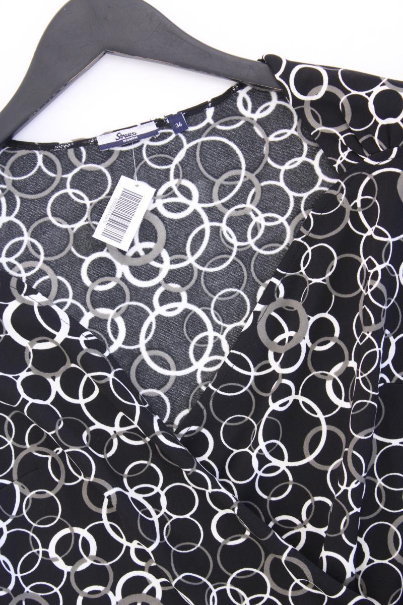 Strauss Wickelkleid Gr. 36 Kurzarm blau aus Polyester - Image 2