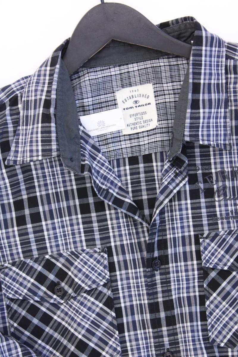 Tom Tailor Karohemd für Herren Gr. XXL kariert Langarm schwarz aus Baumwolle - Image 2