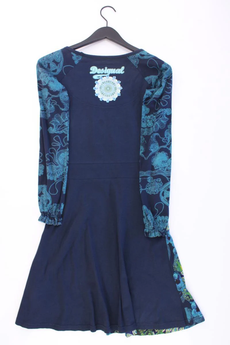 Desigual Langarmkleid Gr. S mit Blumenmuster blau aus Baumwolle - Image 3