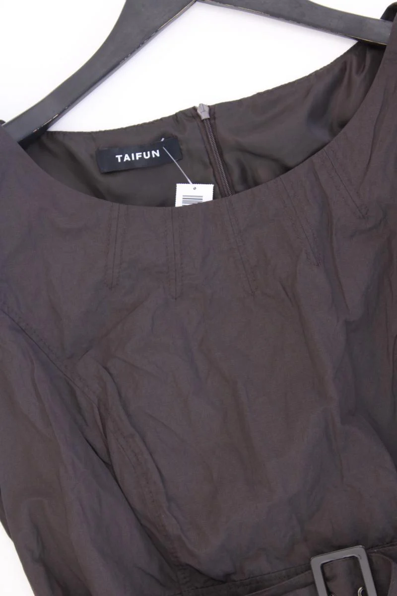 Taifun Kurzarmkleid Gr. 42 mit Gürtel braun - Image 2