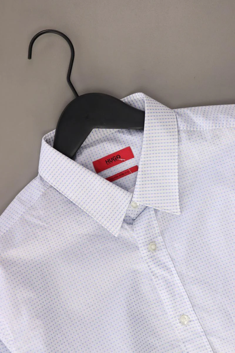 Hugo Boss Langarmhemd für Herren Gr. Hemdgröße 40 blau aus Baumwolle - Image 3