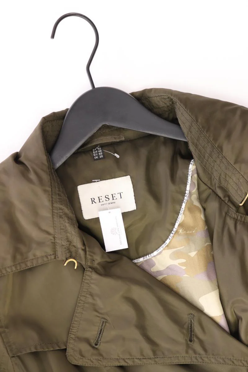RESET Trenchcoat Gr. 46 mit Gürtel olivgrün aus Polyester - Image 3