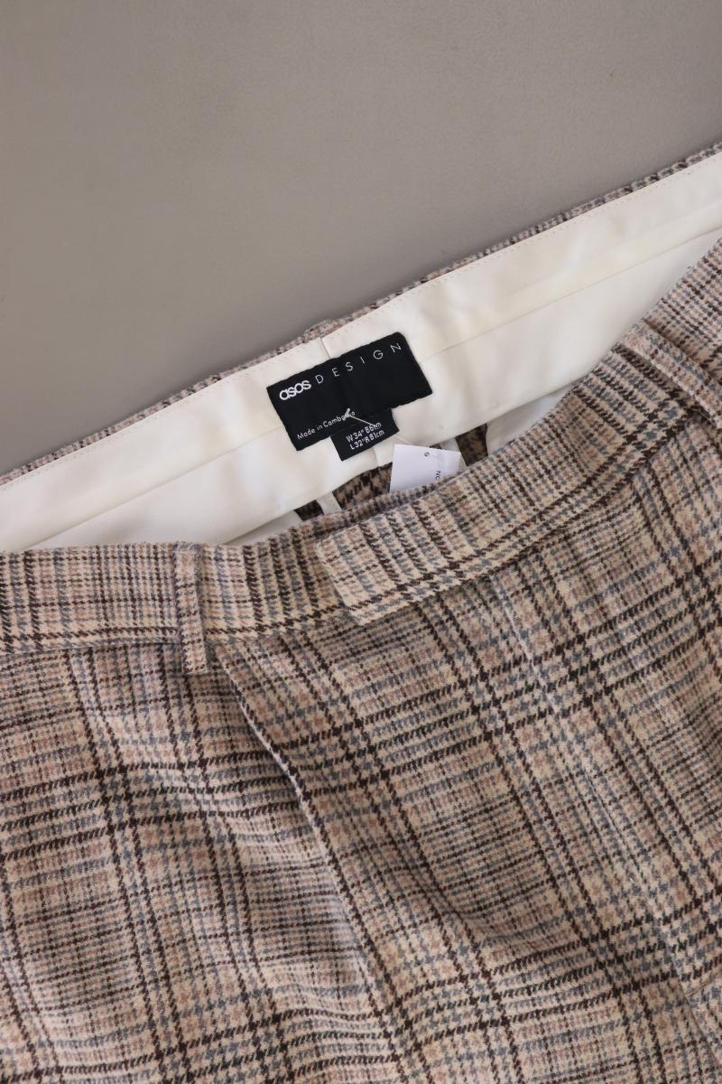 Asos Hose Gr. W34/L32 kariert braun aus Polyester - Image 3