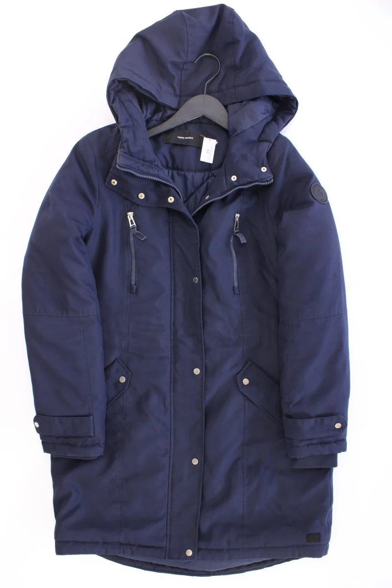 Vero Moda Kapuzenmantel Gr. M neuwertig blau aus Polyester