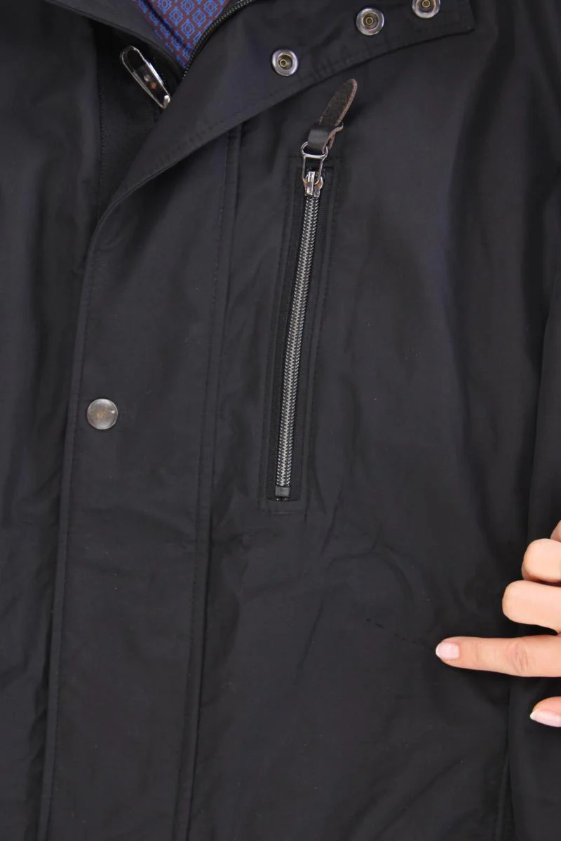 Pierre Cardin Lange Jacke für Herren Gr. 50 schwarz aus Polyester - Image 3