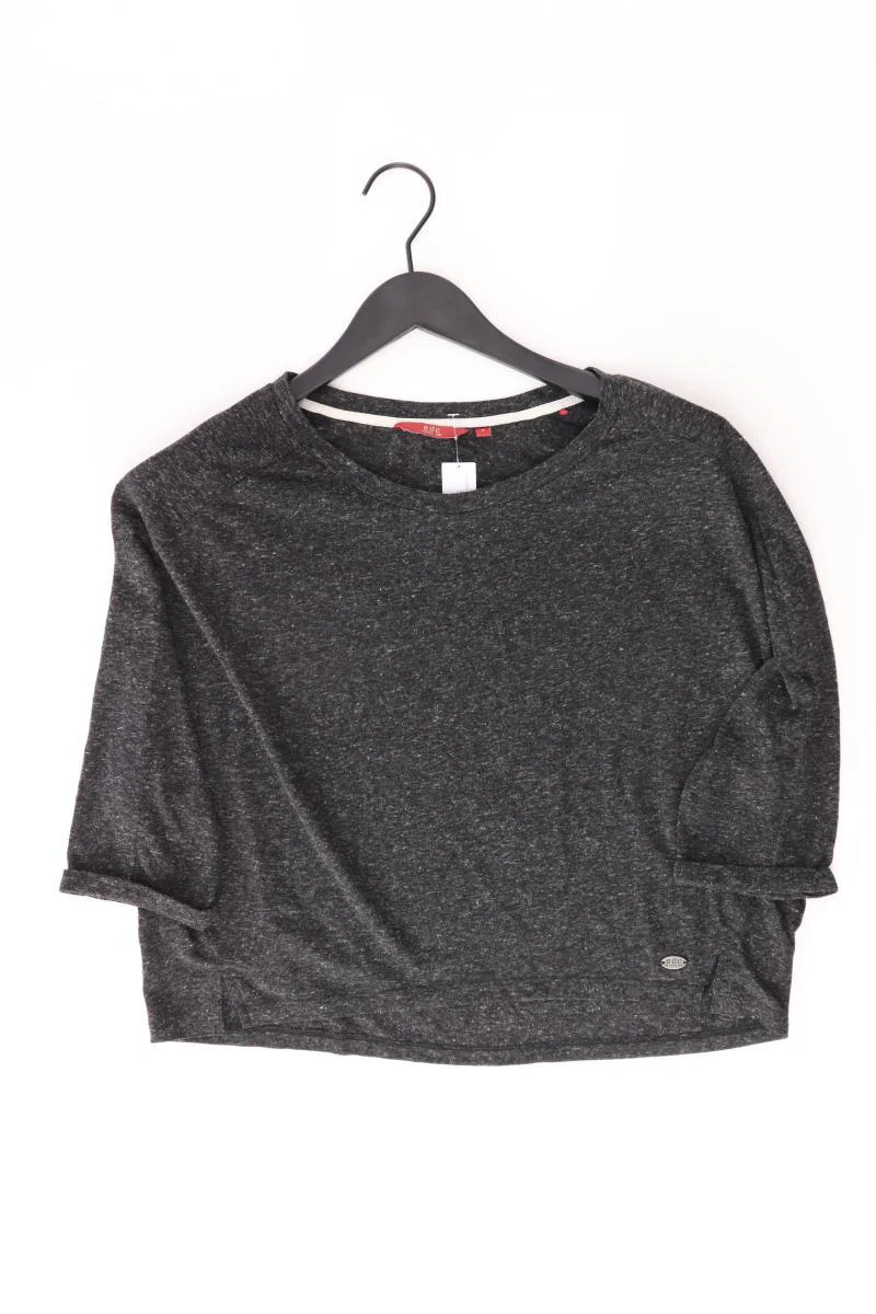 edc by Esprit Cropped Shirt Gr. S 3/4 Ärmel grau aus Polyester