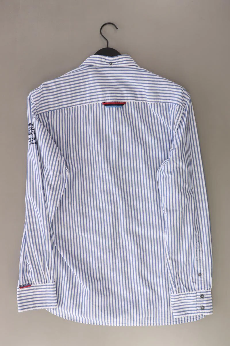 Tom Tailor Langarmhemd für Herren Gr. XL gestreift blau aus Baumwolle - Image 2