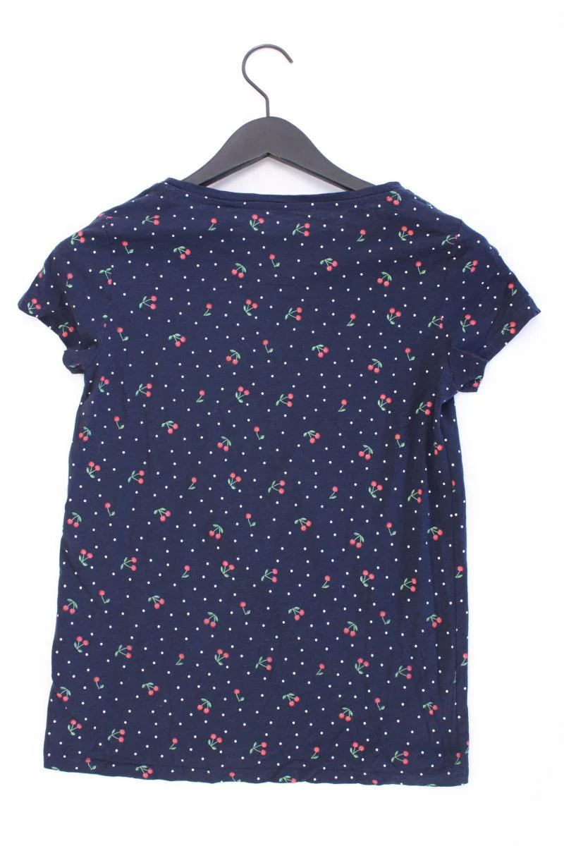 edc by Esprit Shirt mit Kirschmuster Gr. XS Kurzarm blau aus Baumwolle - Image 3