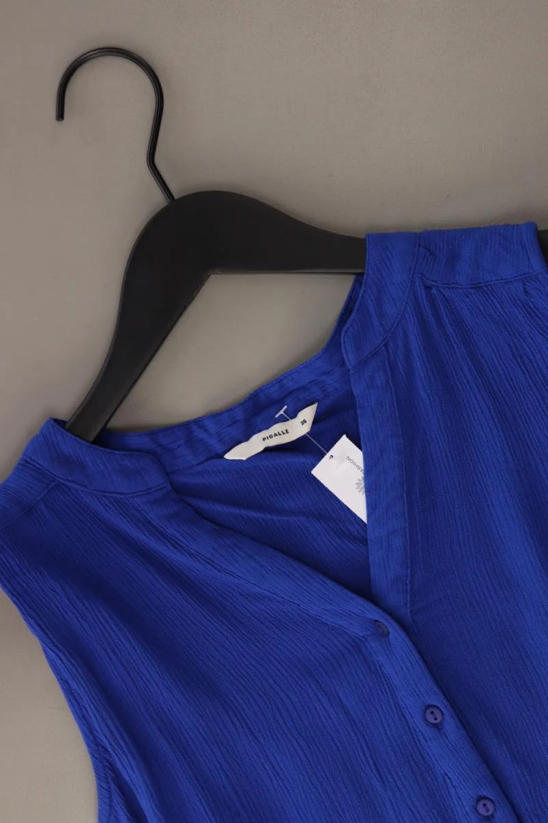 PIGALLE Ärmellose Bluse Gr. 36 blau aus Viskose - Image 3
