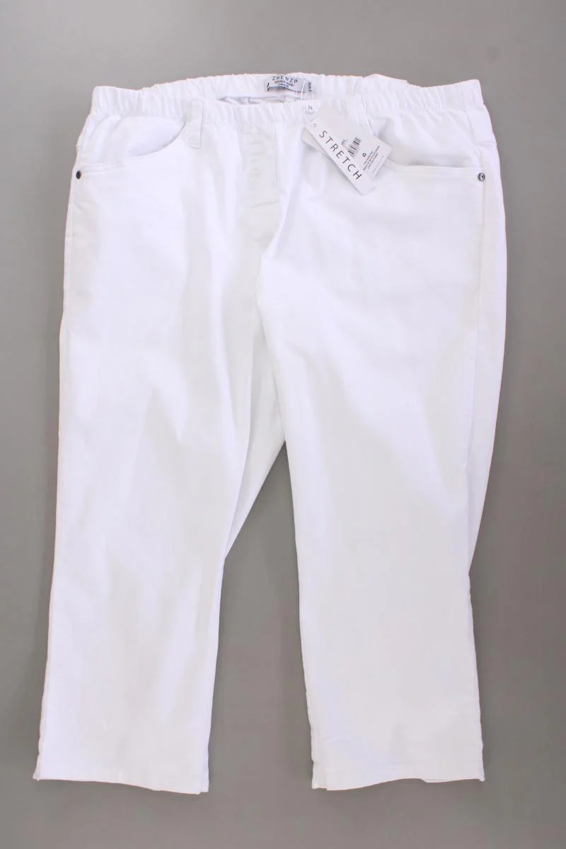 Zhenzi Stretchhose Gr. 50/52 neu mit Etikett weiß aus Baumwolle