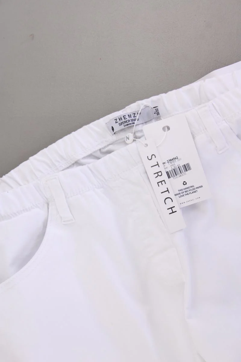 Zhenzi Stretchhose Gr. 50/52 neu mit Etikett weiß aus Baumwolle - Image 2