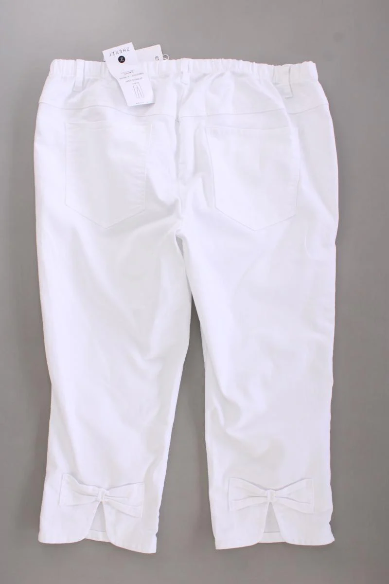 Zhenzi Stretchhose Gr. 50/52 neu mit Etikett weiß aus Baumwolle - Image 4