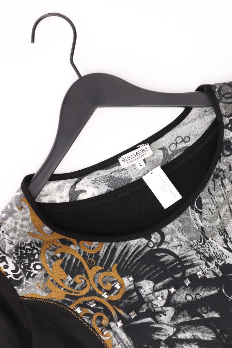 Gina Laura Printshirt Gr. L Langarm schwarz aus Baumwolle - Image 3