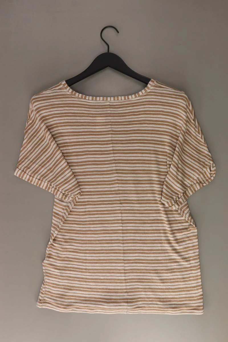Le Comte Ringelshirt Gr. 46 gestreift Kurzarm braun aus Viskose - Image 2