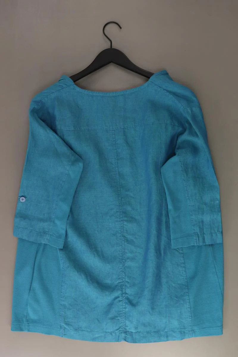 Doris Streich Regular Cardigan Gr. 44 3/4 Ärmel blau aus Leinen - Image 2