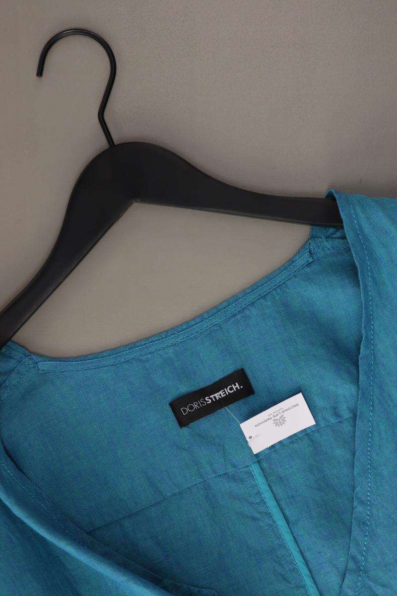 Doris Streich Regular Cardigan Gr. 44 3/4 Ärmel blau aus Leinen - Image 3