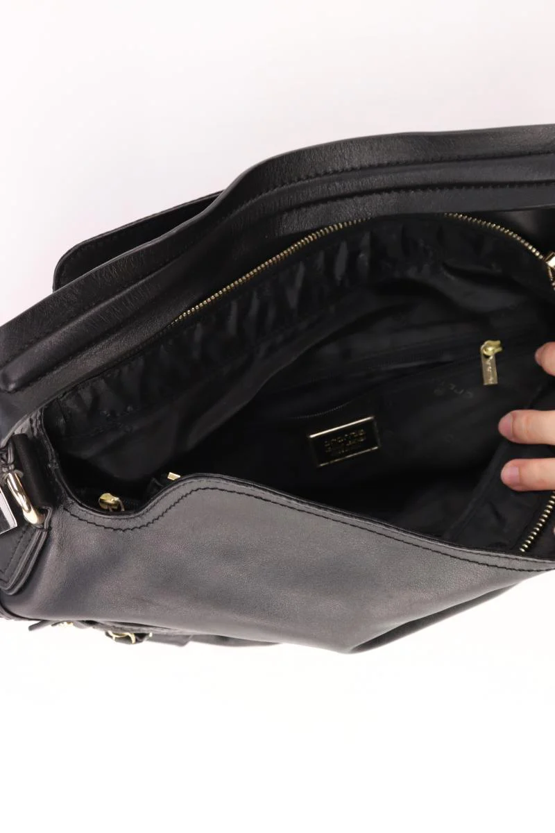 cromia Schultertasche neu mit Etikett schwarz aus Leder - Image 3