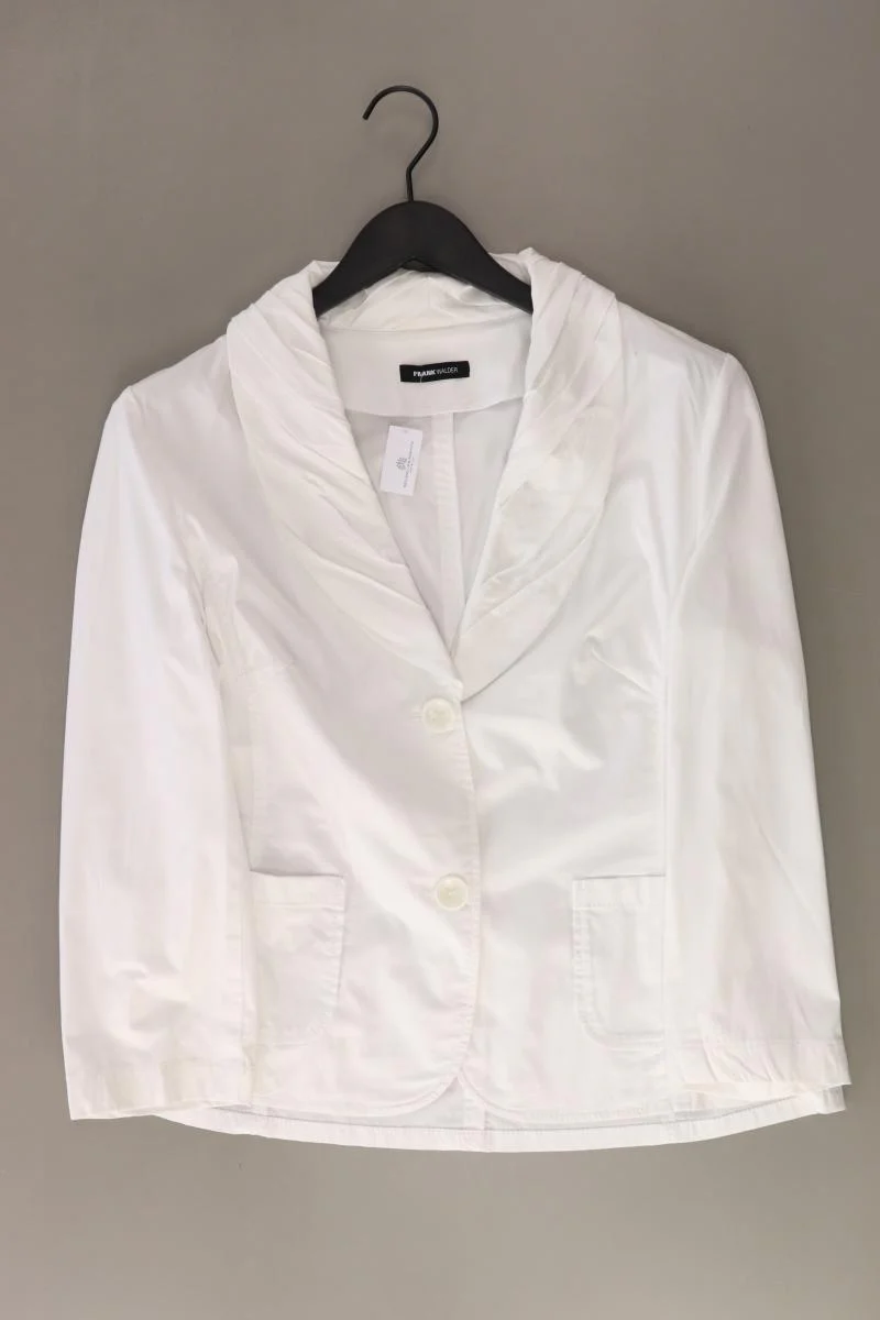 Frank Walder Regular Blazer Gr. 42 weiß aus Baumwolle