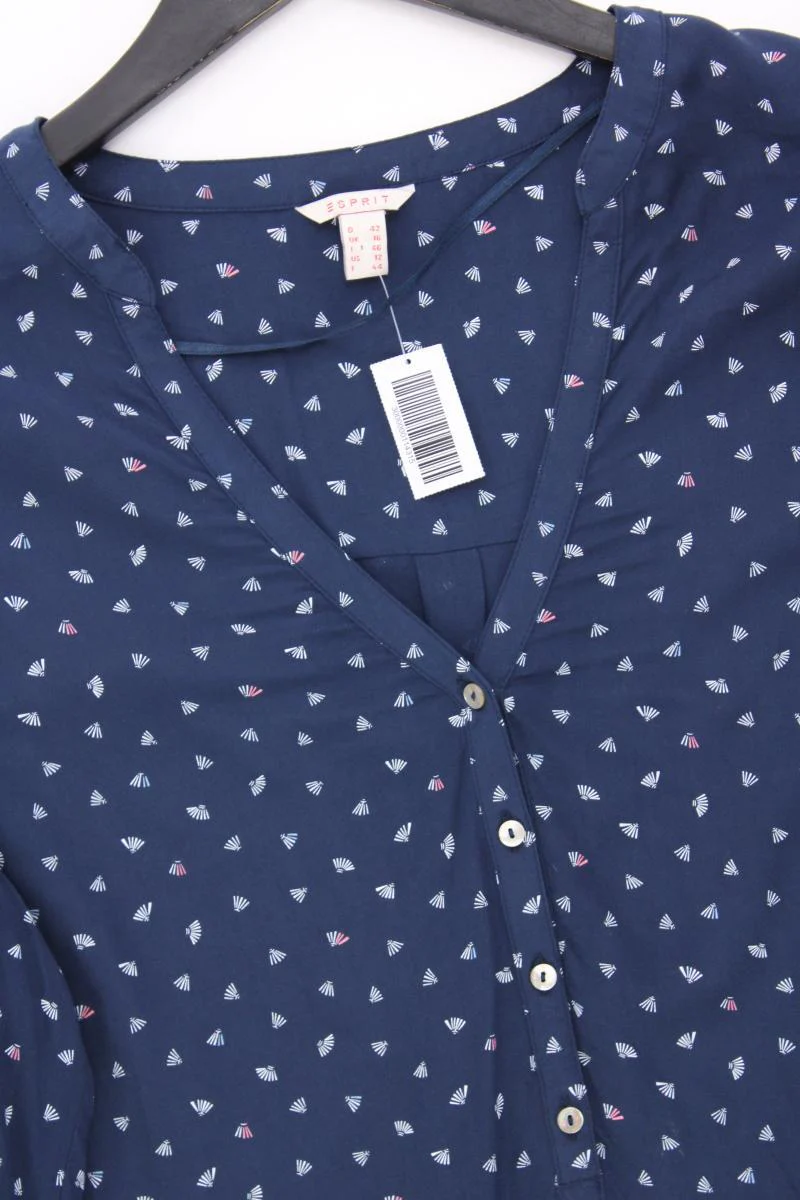 Esprit Langarmbluse Gr. 42 blau aus Viskose - Image 2