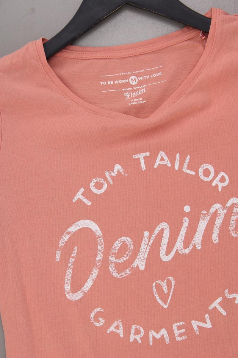 Tom Tailor (Denim) Printshirt Gr. M Kurzarm orange aus Baumwolle - Image 2