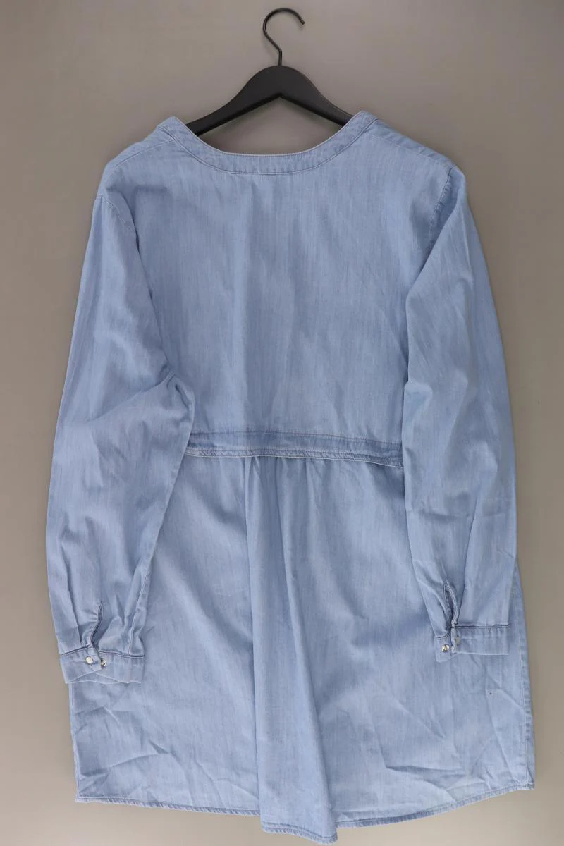 sheego Langarmkleid Gr. 50 blau aus Baumwolle - Image 2