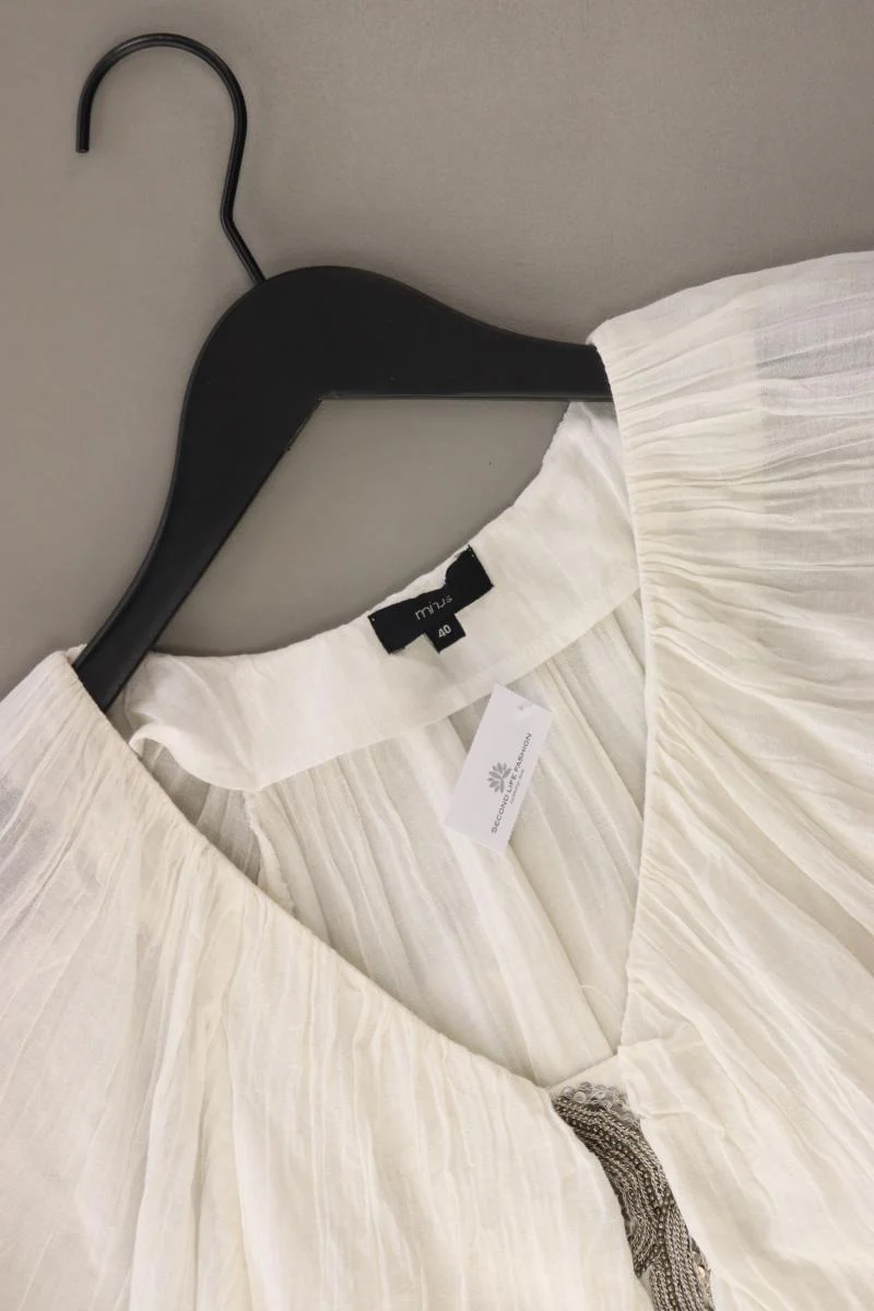 minus Regular Bluse Gr. 40 Weite Ärmel creme aus Baumwolle - Image 3