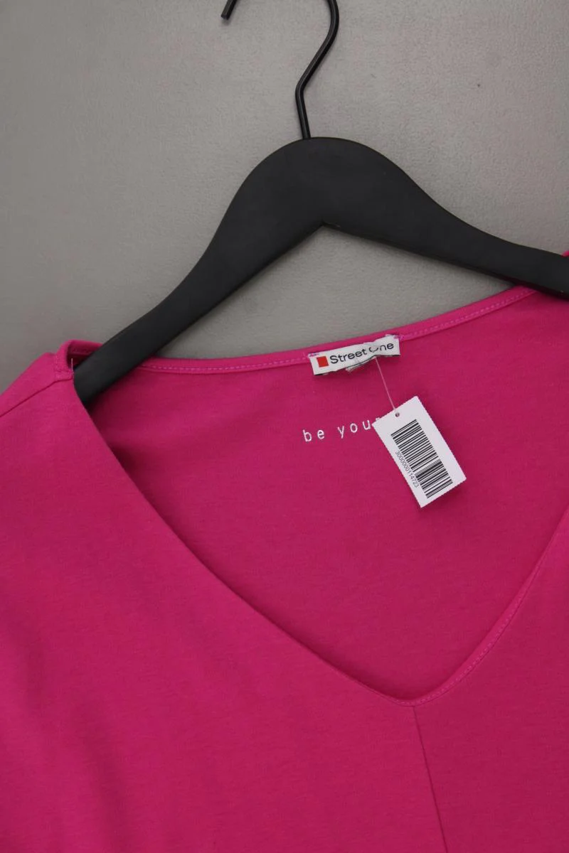Street One Shirt mit V-Ausschnitt Gr. XL neuwertig Kurzarm pink - Image 2