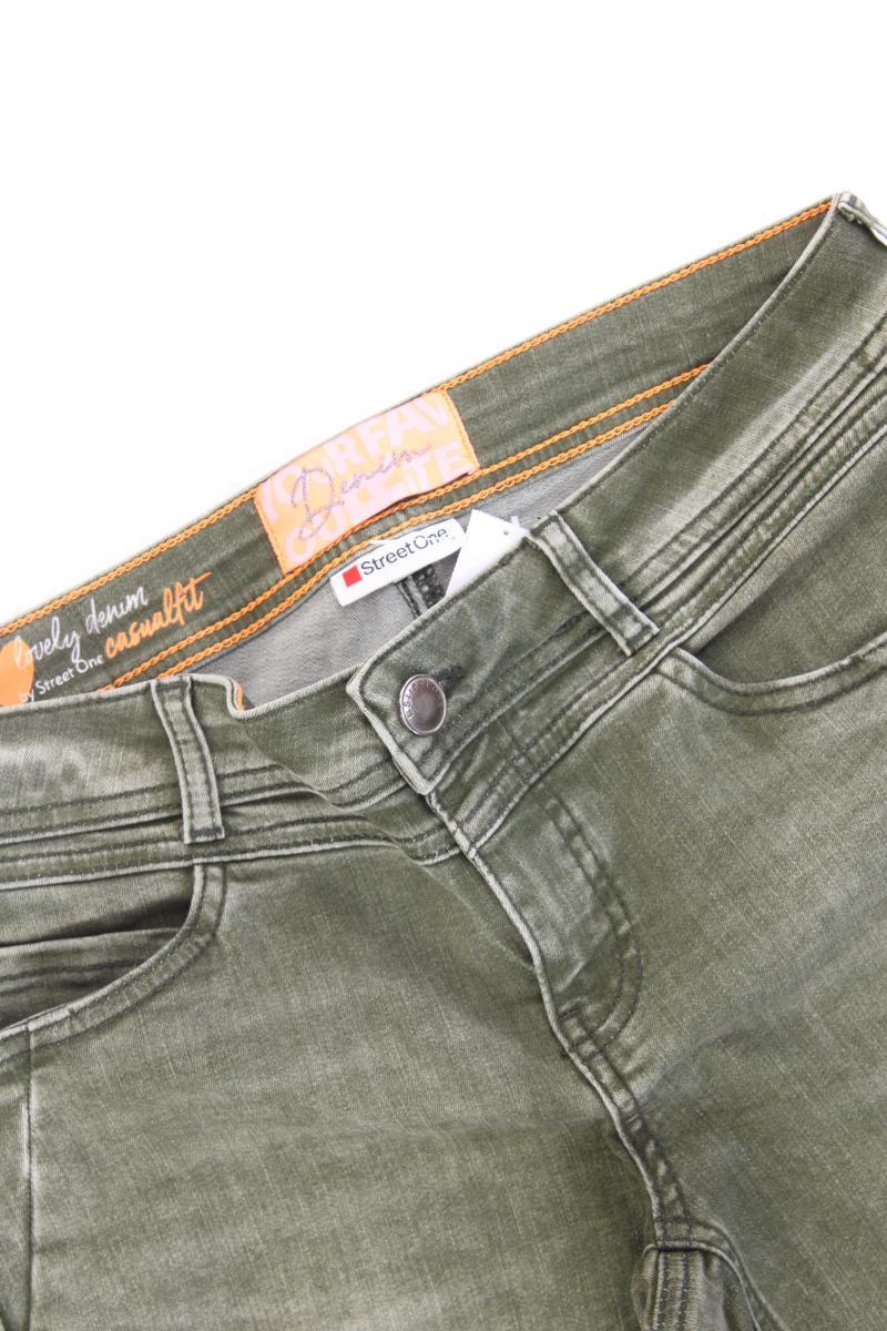 Street One Skinny Jeans Gr. W28/L30 olivgrün aus Baumwolle - Image 2