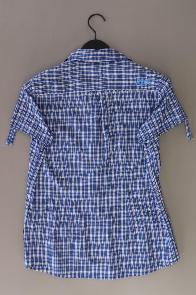 Jack Wolfskin Karobluse Gr. M kariert Kurzarm blau aus Polyester - Image 2