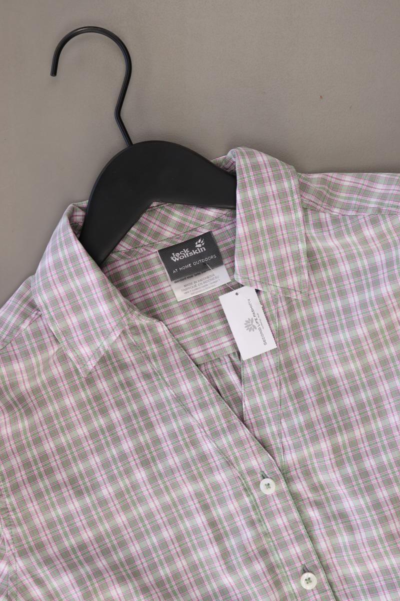 Jack Wolfskin Karobluse Gr. M kariert Kurzarm grün aus Polyester - Image 3