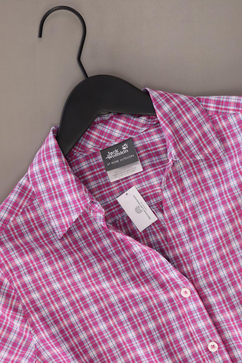 Jack Wolfskin Karobluse Gr. M kariert Kurzarm pink aus Polyester - Image 3