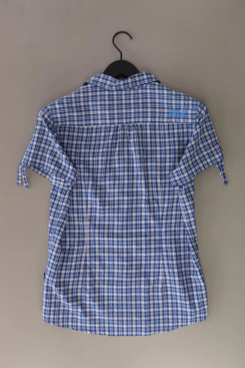 Jack Wolfskin Karobluse Gr. M kariert Kurzarm blau aus Polyester - Image 2