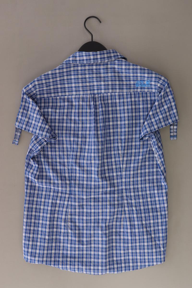 Jack Wolfskin Karobluse Gr. M kariert Kurzarm blau aus Polyester - Image 2