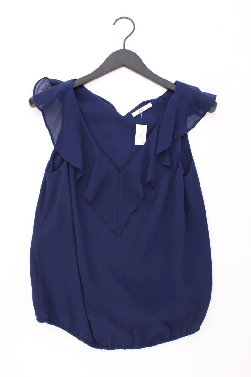 edc by Esprit Chiffonbluse Gr. S neuwertig Ärmellos blau aus Polyester
