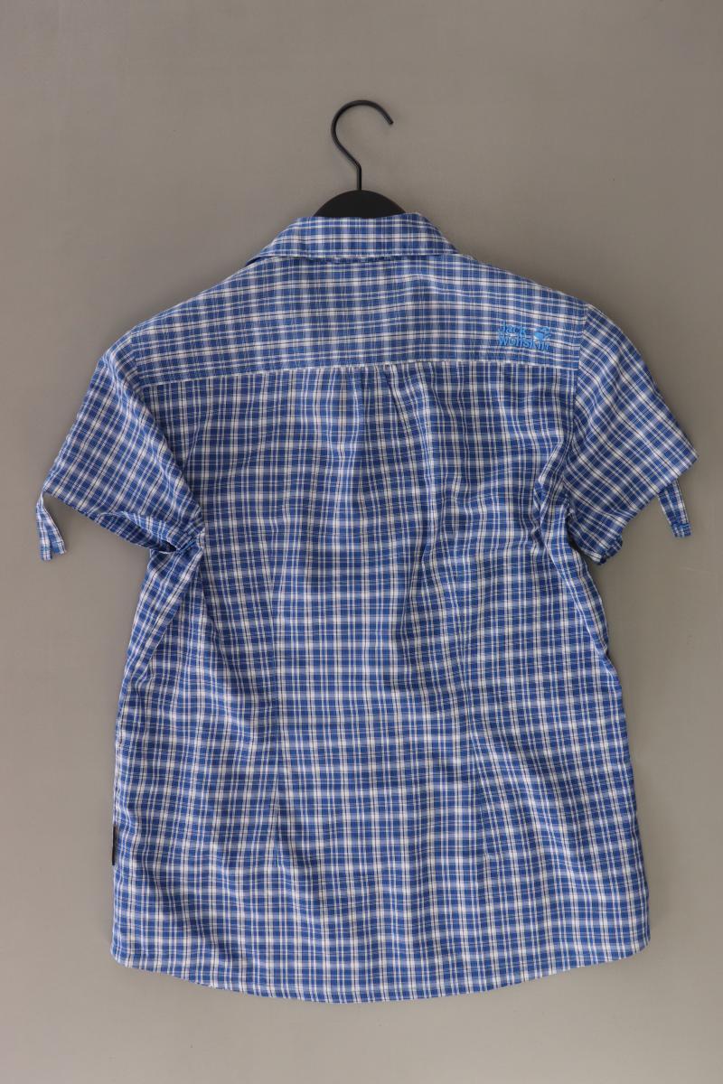 Jack Wolfskin Karobluse Gr. M kariert Kurzarm blau aus Polyester - Image 2