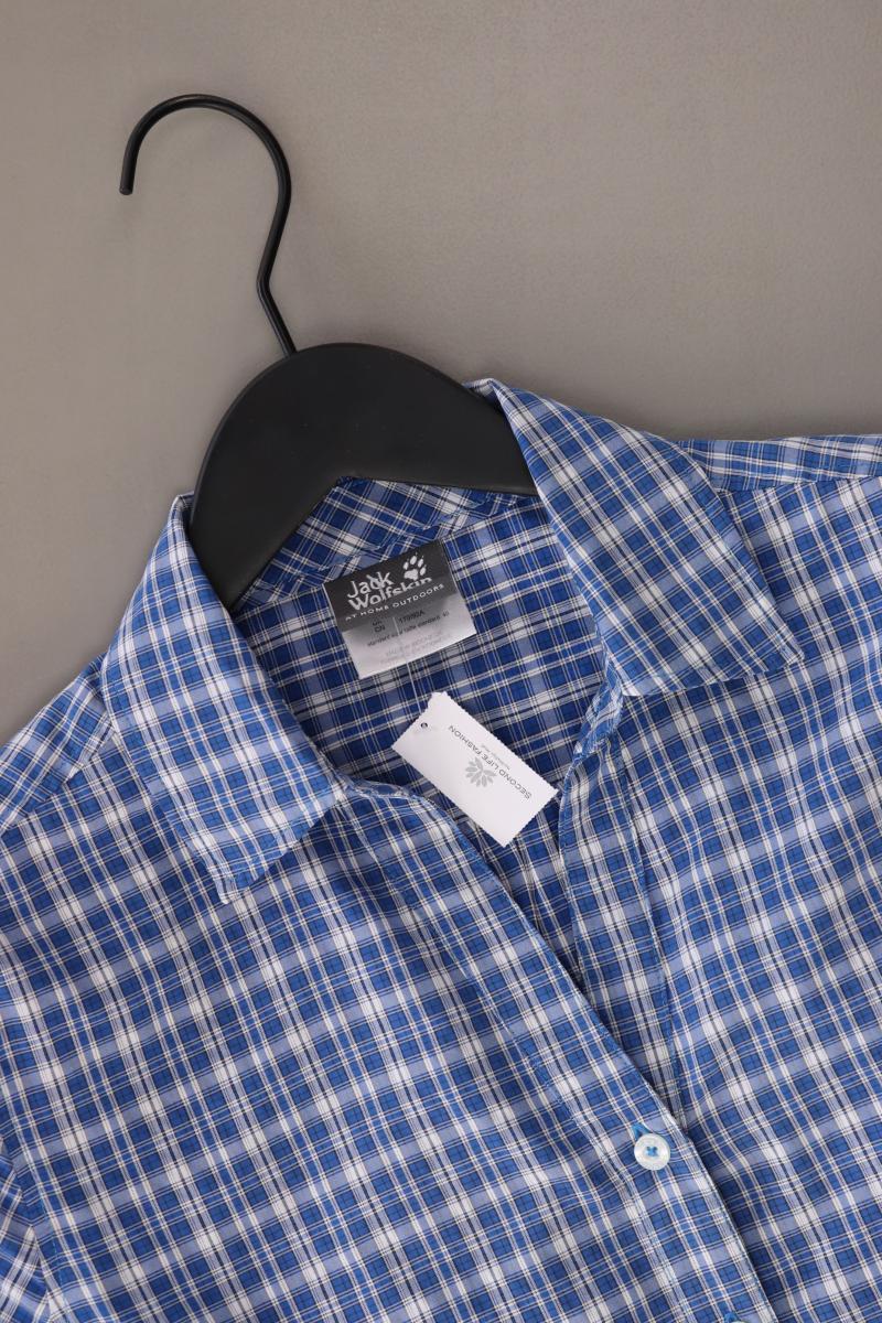 Jack Wolfskin Karobluse Gr. M kariert Kurzarm blau aus Polyester - Image 3