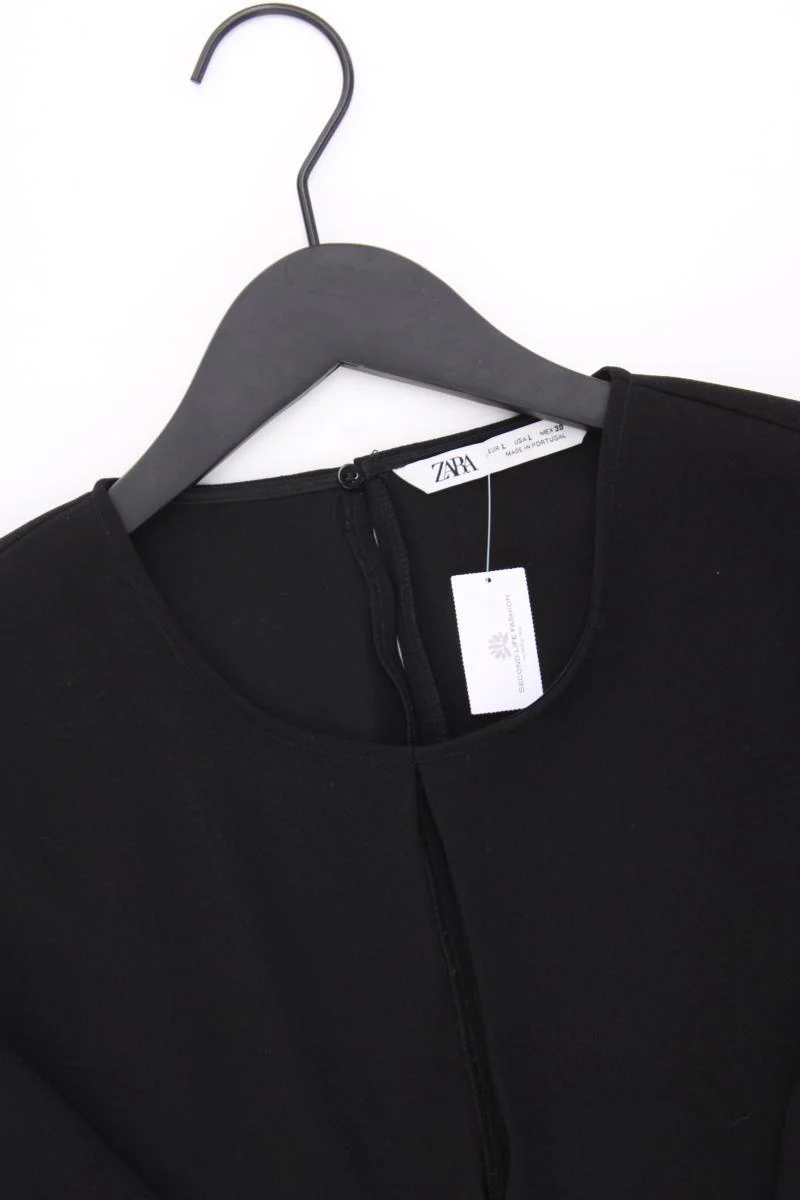 Zara Kurzarmbluse Gr. L schwarz aus Polyester - Image 2