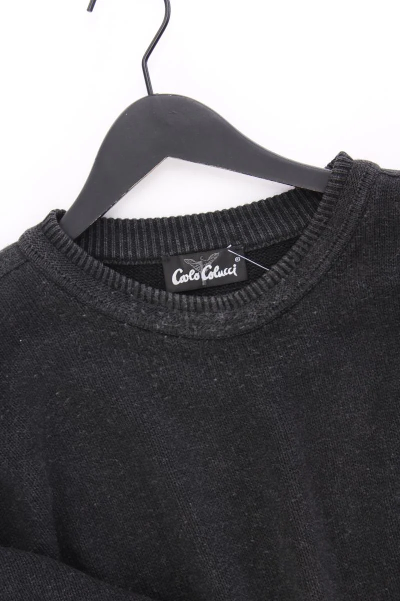 Carlo Colucci Feinstrickpullover für Herren Gr. 54 Vintage grau aus Baumwolle - Image 2