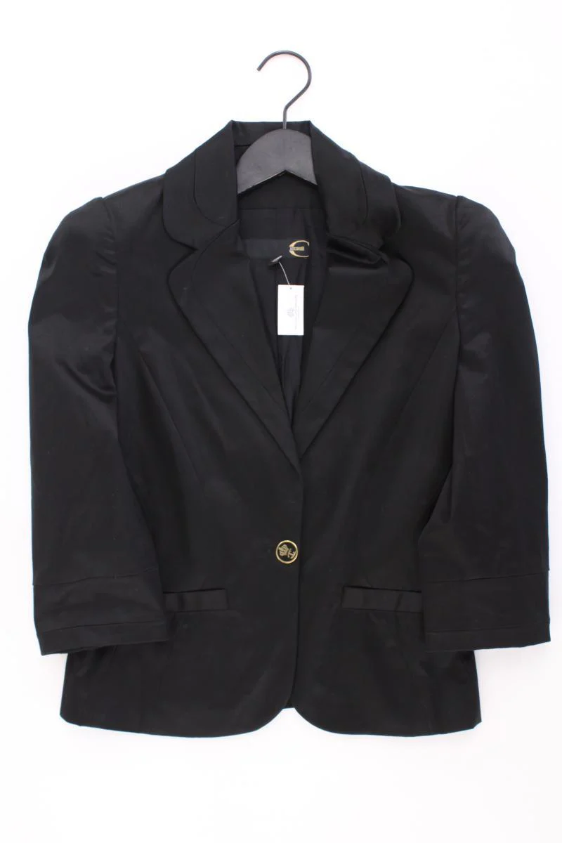 Just Cavalli Slim Blazer Gr. IT 42 (S) schwarz aus Baumwolle